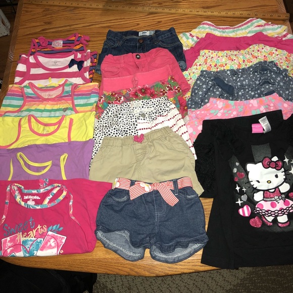 Girls 4T Summer Bundle tops Skirts shorts - Picture 5 of 7